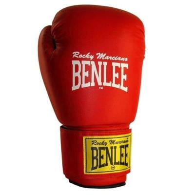 Benlee Leather Boxing Gloves 16 Oz Fighter Black and Red, 20020236-101
