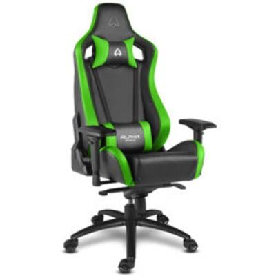 Alpha Gamer AGPOLARISRE-BK-GRN Polaris Racing Series Gaming Chair Black with Green