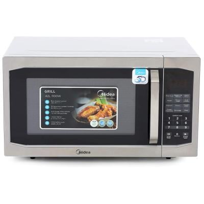Midea EG142A5L Microwave Oven With Grill 1100W 42L, Gray