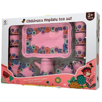 Childrens Tinplate Tea Set 966-C31, Pink