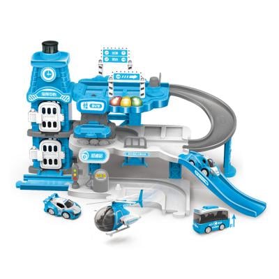 Chengmei Toys DIY Parking Lot Airport With Music Tracks And Light Large, Blue, CLM-997