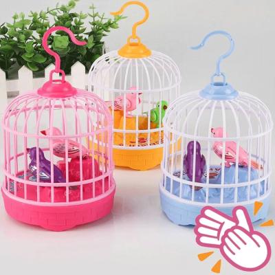 Voice Controlled Bird Cage With Bird Toy Childrens Simulation Rechargeable Bird Cage 1-2 Year Baby