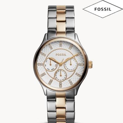 Fossil BQ1564 Modern Sophisticate Multifunction Watch Silver with Gold