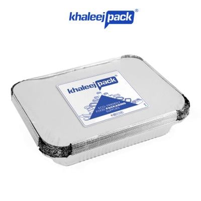 Khaleej Pack Disposable 1200cc Aluminium Food Container with Lids