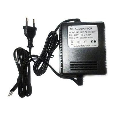 Hilook HKA-A24250-230,AC24V/2.5A British standard plug Power Adapter Black