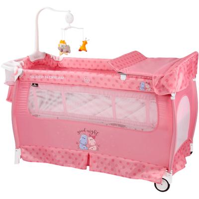 Lorelli Classic 10080312076 Baby Playyard Sleep Dream Pink Hippo